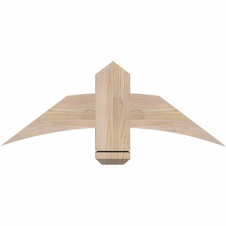 Ekena Millwork Bellingham Smooth Timber Gable Bracket, Douglas Fir, 36"W x 13"H x 3 1/2"D x 5 1/2"F, 9/12 Pitch GBW036X13X0406BEL00SDF